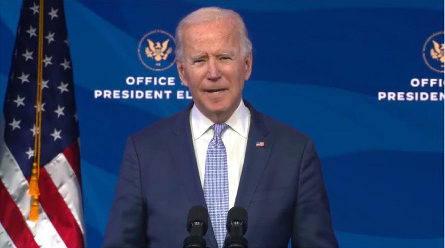 El presidente electo de Estados Unidos, Joe Biden.