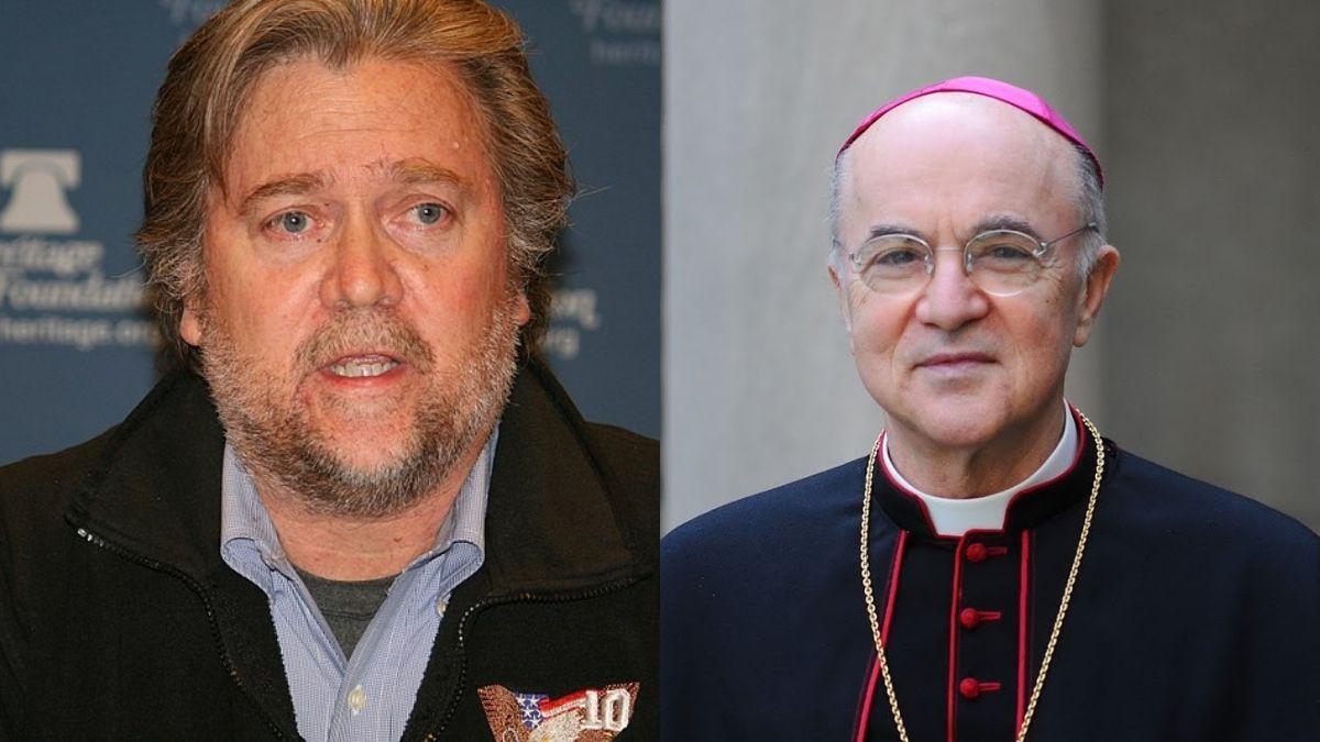 Steve Bannon y el ex nuncio Carlo María Viganò.