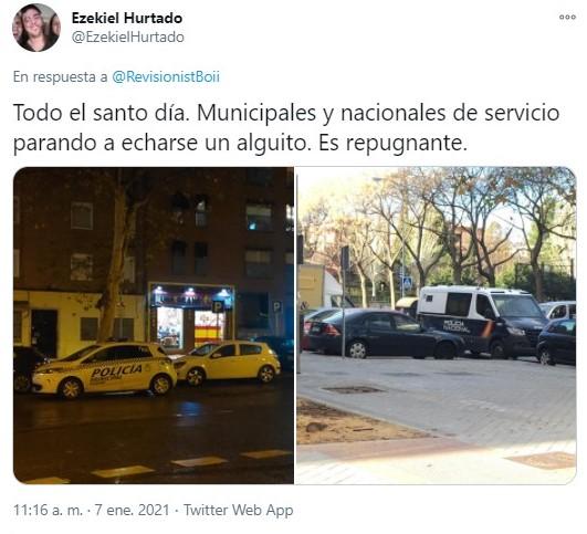 policias en el bar del chino franquista