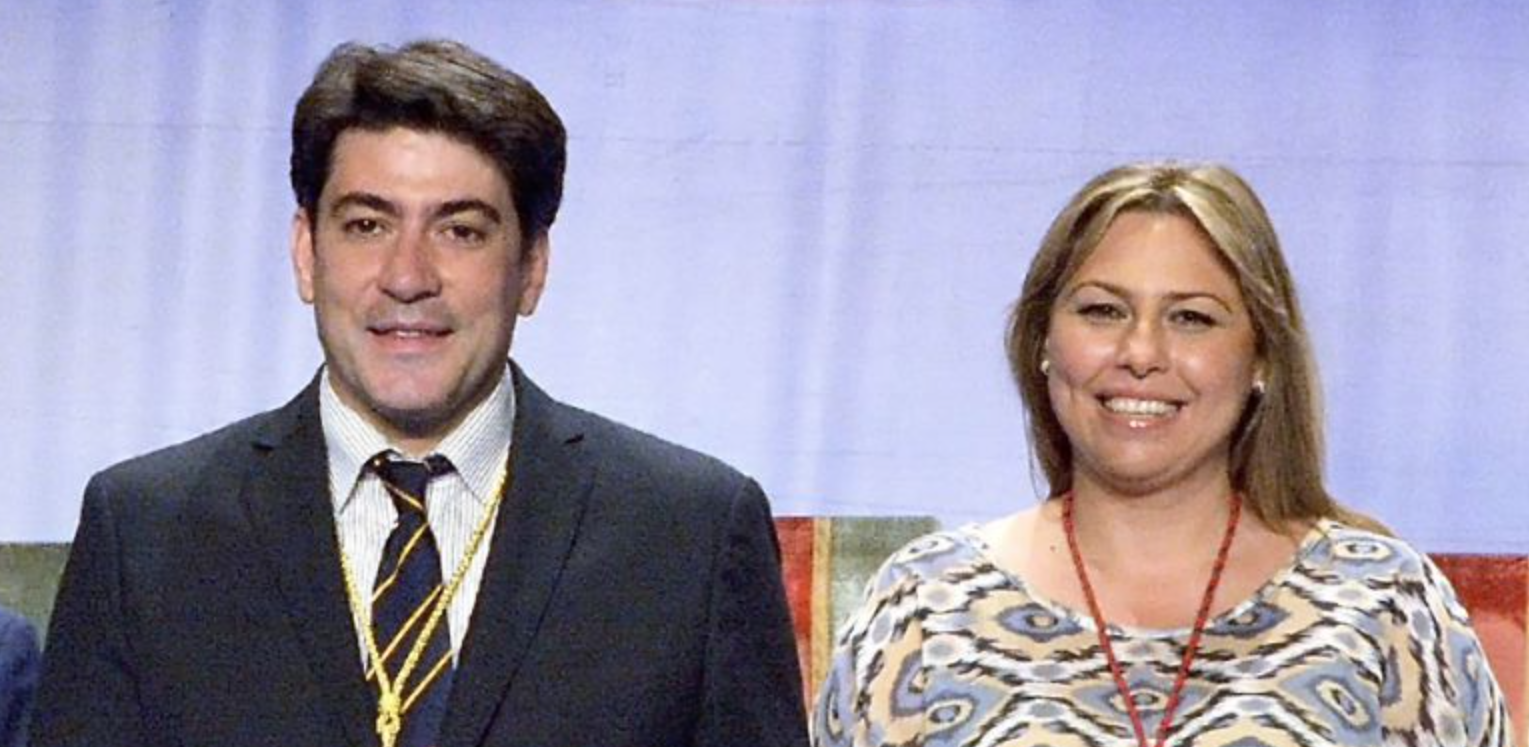Silvia Cruz con el exalcalde de Alcorcón, David Pérez. Ayto. Alcorcón