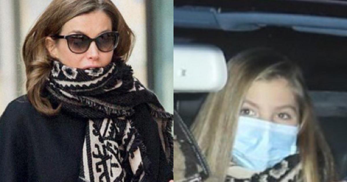 La reina Letizia y la infanta Sofía con la misma bufanda. Fuente Instagram