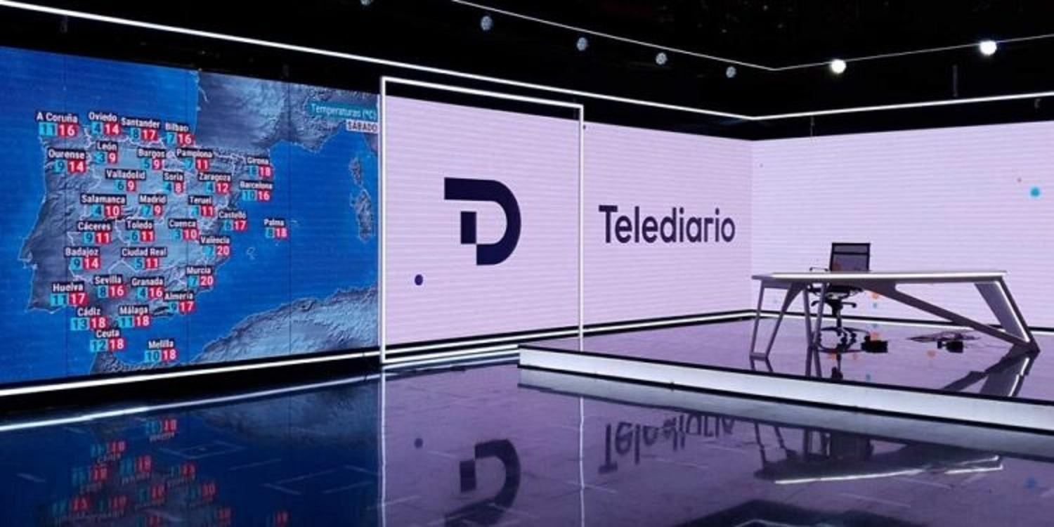Nuevo plató del Telediario. RTVE.