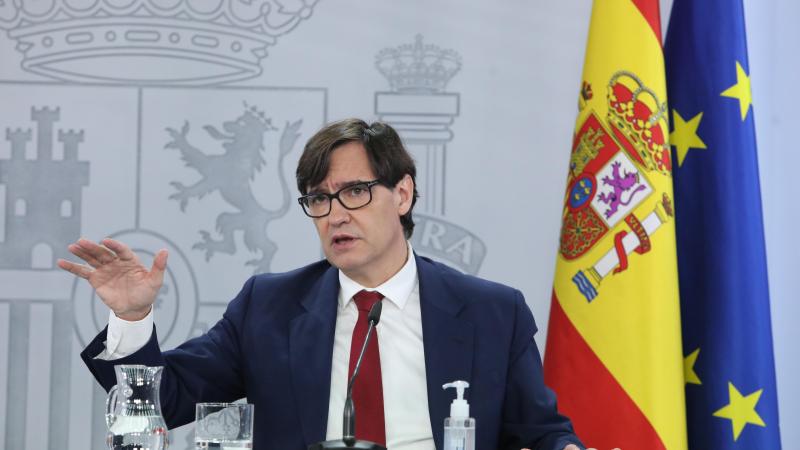 El ministro de Sanidad, Salvador Illa en rueda de prensa tras la Reunión del Comité de seguimiento del coronavirus en el Complejo de la Moncloa, en Madrid, a 8 de enero de 2021