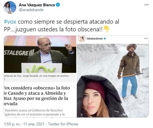 ana vázquez critica a vox