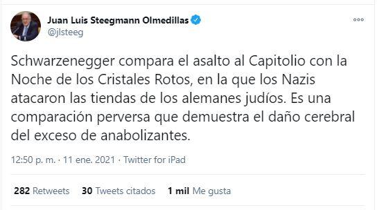 Tuit de Juan Luis Steegmann