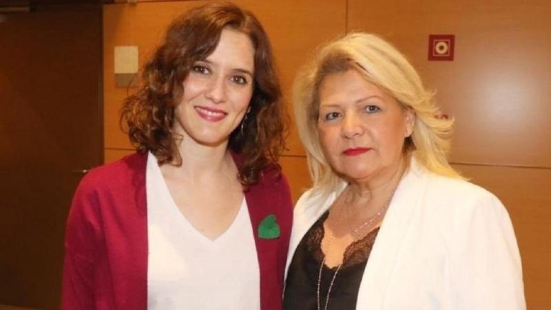 Isabel Díaz Ayuso con Ángeles Pedraza. EP