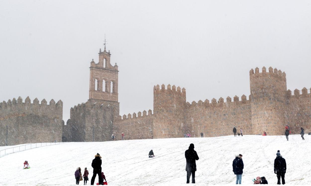 Ávila nevada por la borrasca Filomena