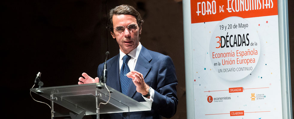 El expresidente del Gobierno y presidente de la Fundación FAES, José María Aznar