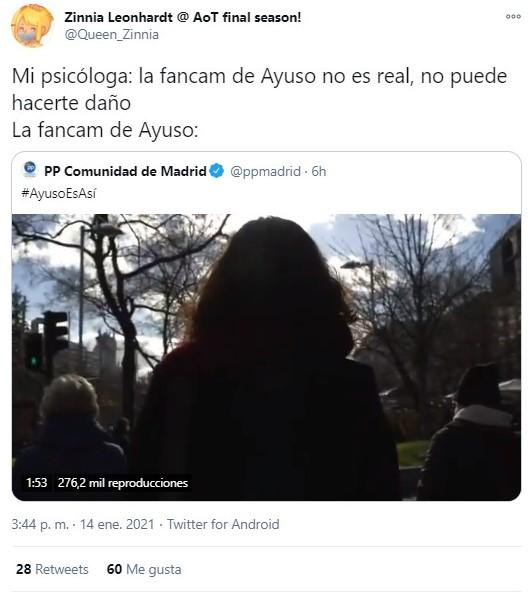 reacciones al vídeo de ayuso 2