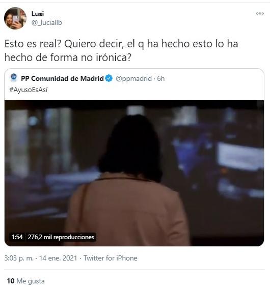 reacciones al vídeo de ayuso 3