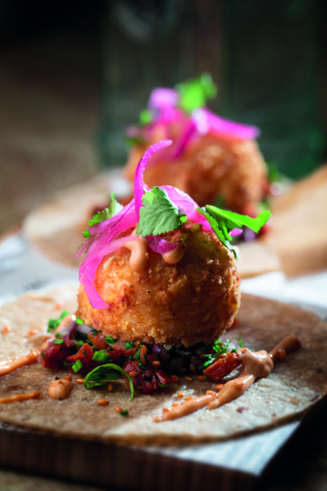 Croque-taco de cochinita pibil, una elaboración de Chema Soler y foto de Matías Pérez de Llera