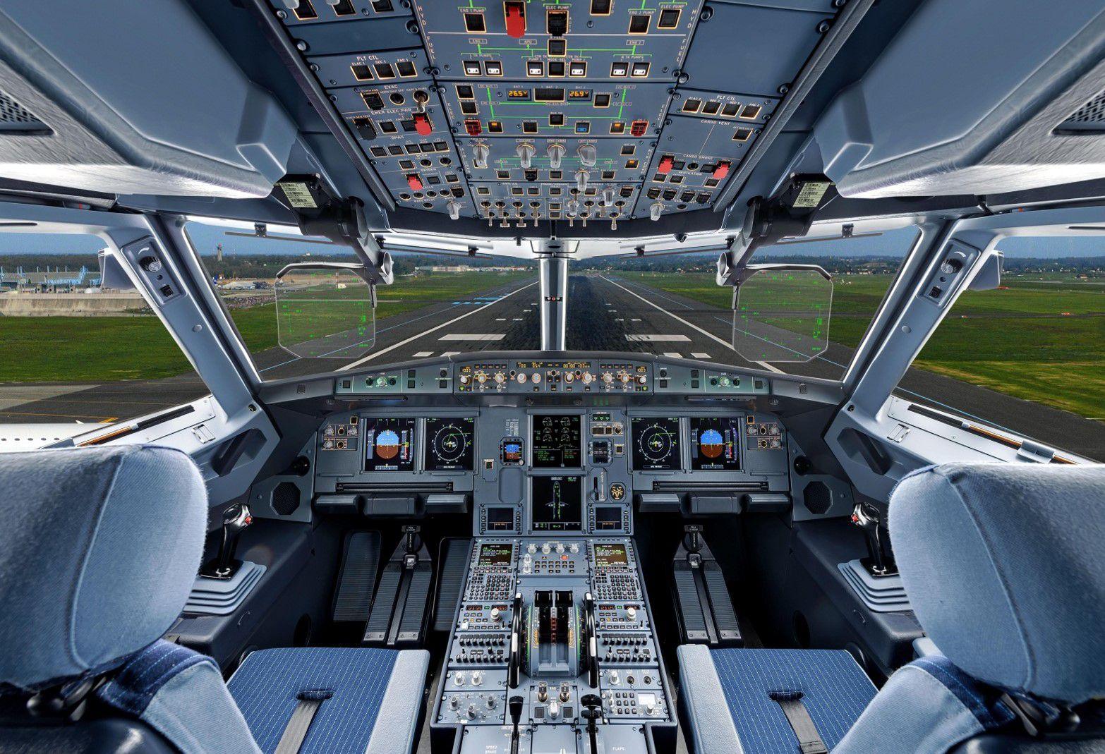 La cabina de un Airbus A320, uno de los modelos que podría aprovechar esta innovación. Imagen: Airbus