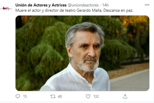 Mensaje Unión Actores y Directores por muerte Gerardo Malla Mensaje Unión Actores y Directores por muerte Gerardo Malla
