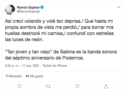 Ramon Espinar sobre el aniversario de Podemos