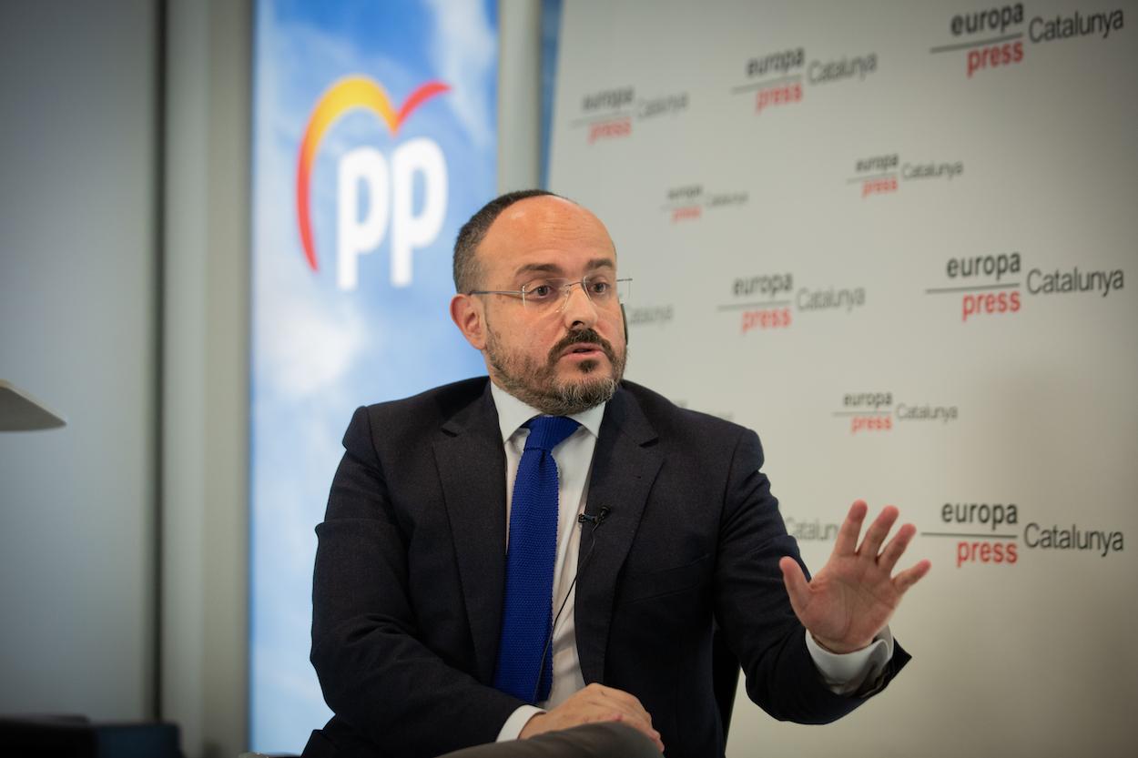 El candidato del Partido Popular a la Presidencia de la Generalitat de Catalunya, Alejandro Fernández