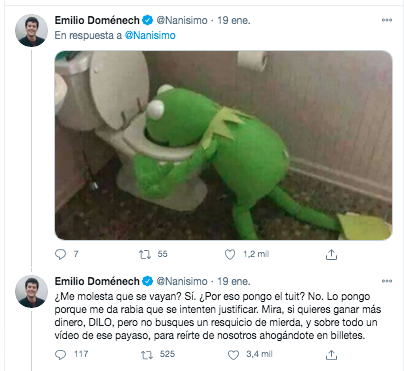Emilio Domenech despacha a un troll 2