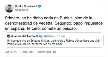 Tuit de Emilio Domenech Tuit de Emilio Domenech