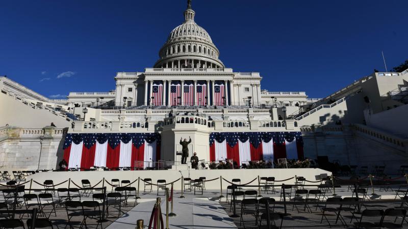 Imagen del Capitolio horas antes de la toma de posesión de Joe Biden