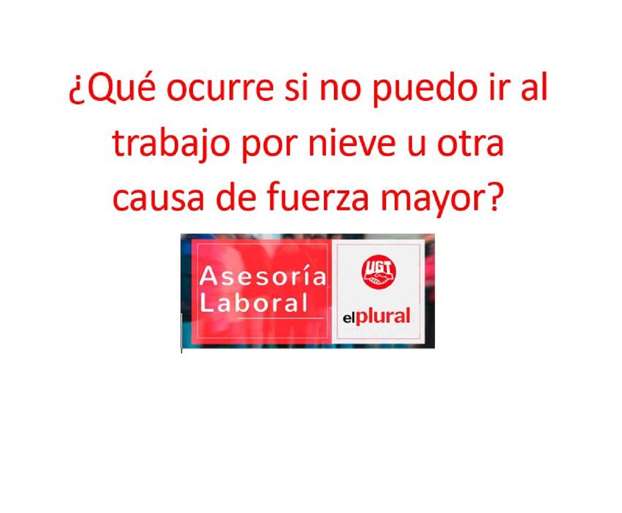 ¿Qué ocurre si no puedo ir al trabajo a causa de un temporal o por otro hecho de causa mayor?