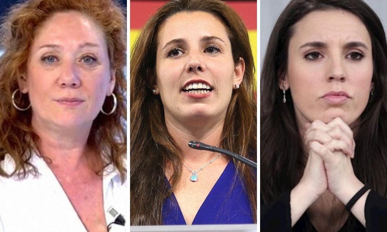 Cristina Fallarás, Rocío de Meer e Irene Montero