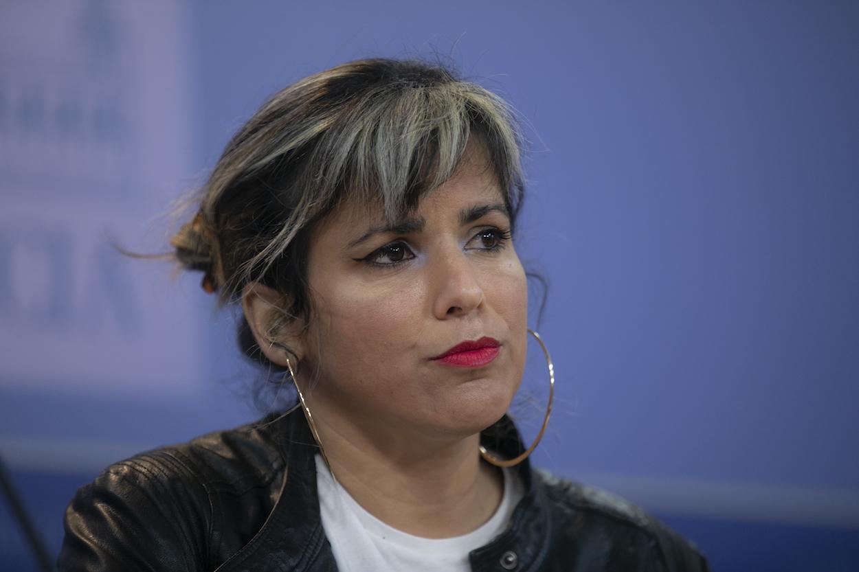  Teresa Rodríguez, en rueda de prensa tras reincorporarse de su permiso por maternidad. MARÍA JOSÉ LÓPEZ/EP