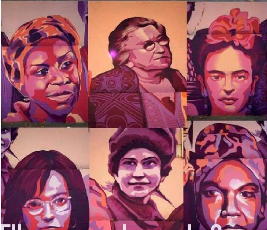 Mural feminista del polideportivo del barrio de La Concepción. Europa Press. 