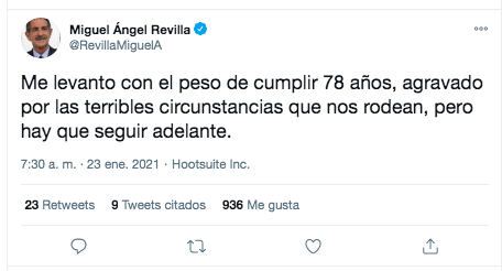 Mensaje Revilla cumpleaños