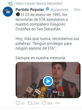 Mensaje del PP en el aniversario de Gregorio Ordóñez Mensaje del PP en el aniversario de Gregorio Ordóñez