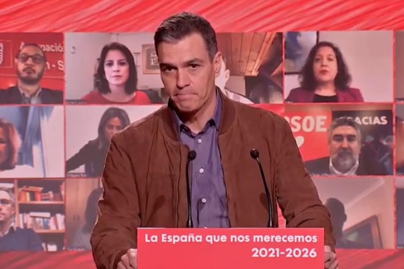 Pedro Sánchez durante su intervención en el Comité Federal