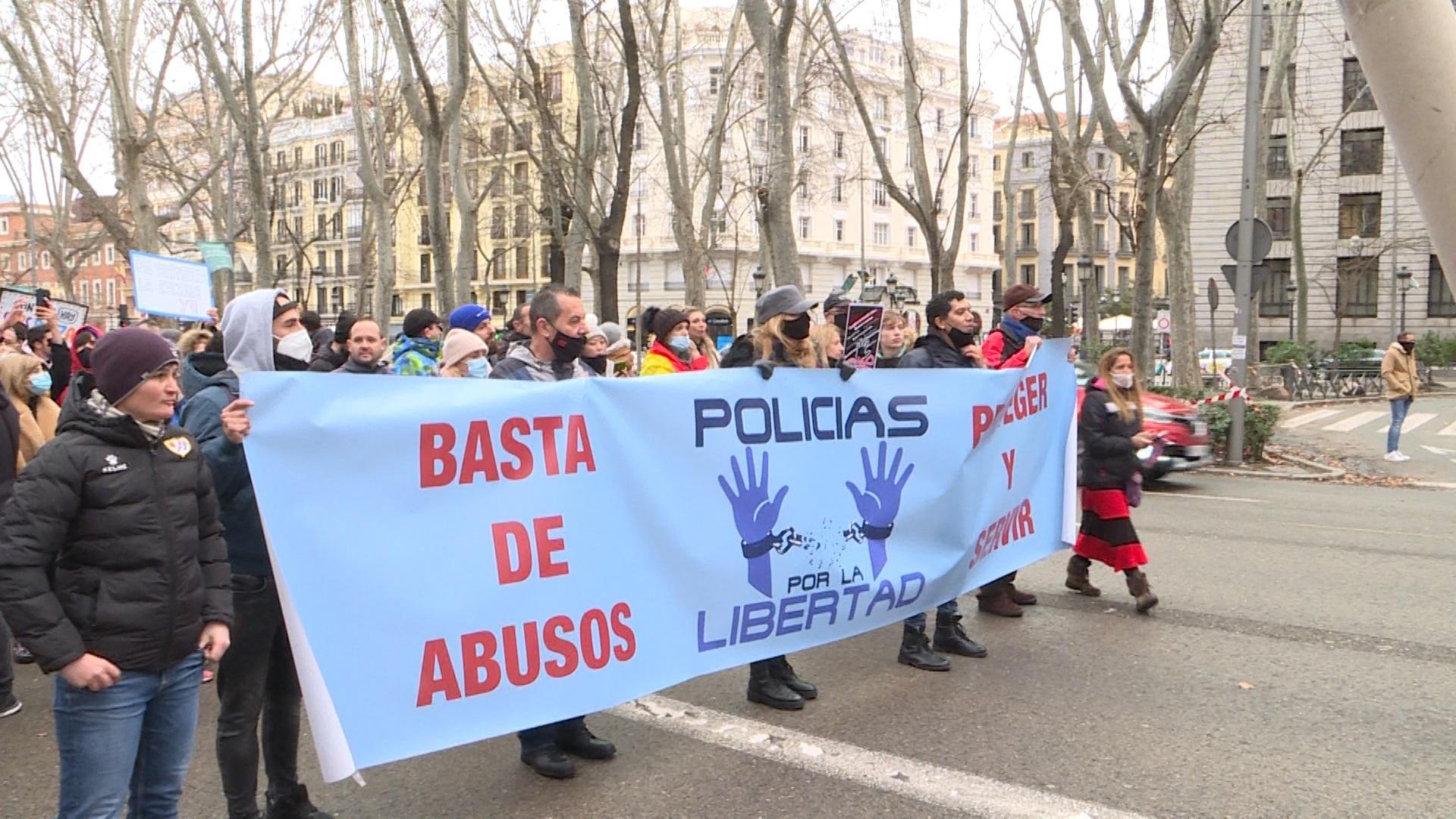 Manifestación negacionista en Madrid. Fuente: Europa Press.
