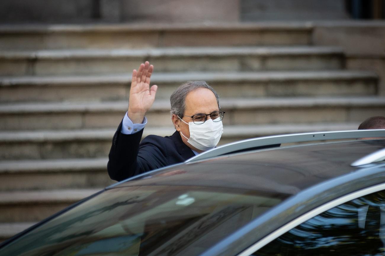 Quim Torra saliendo del TSJC en una imagen de archivo