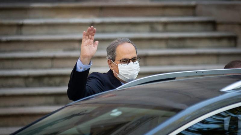 Quim Torra saliendo del TSJC en una imagen de archivo