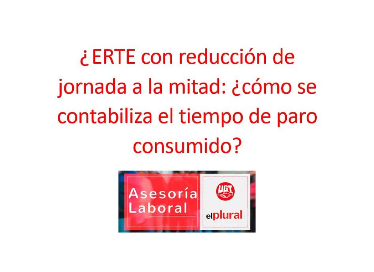 ERTE con reducción de jornada a la mitad: ¿cómo se contabiliza el tiempo de paro consumido?