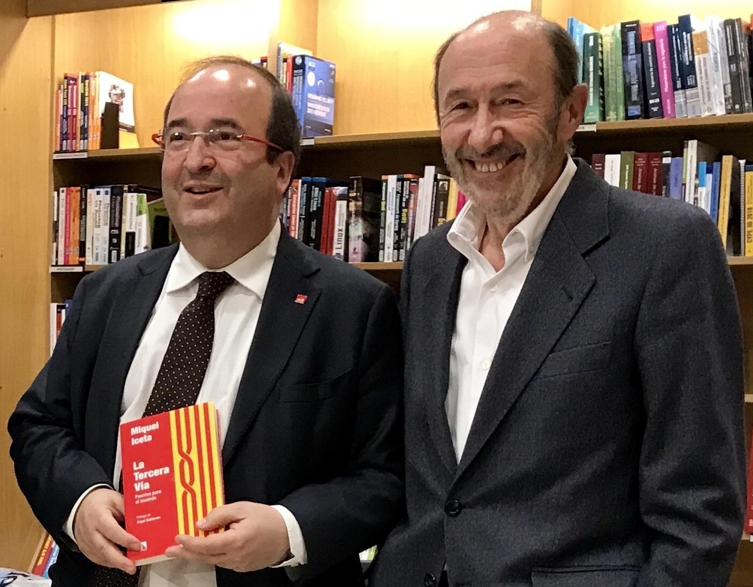 Miquel Iceta y Alfredo Pérez Rubalcaba. EP