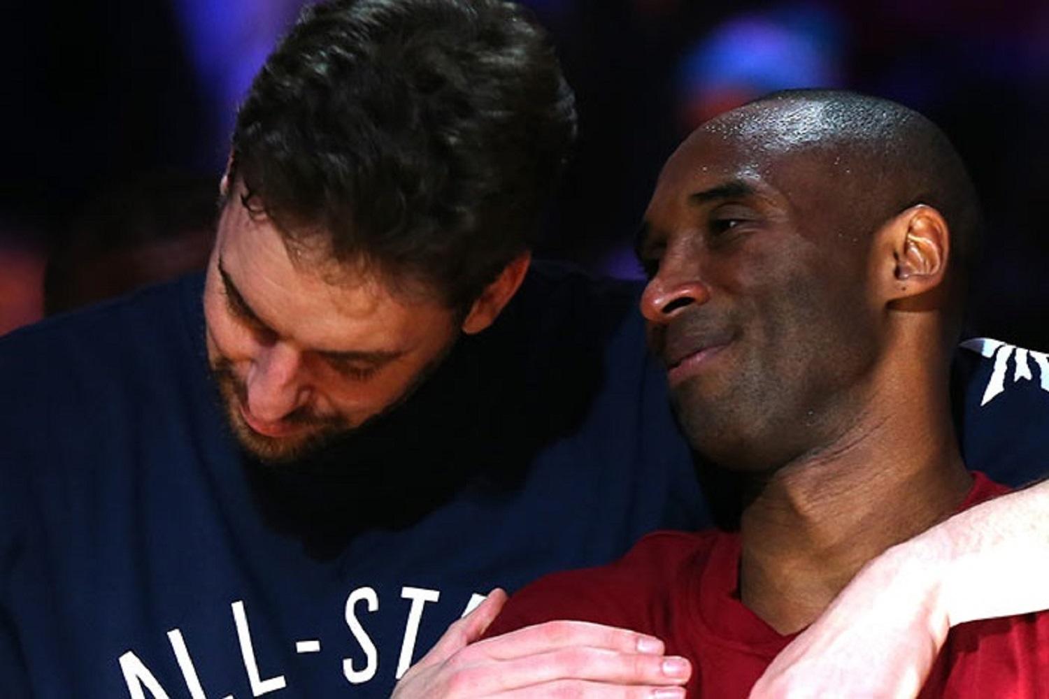 Pau Gasol junto a Kobe Bryant en una imagen de archivo. Fuente: Europa Press.