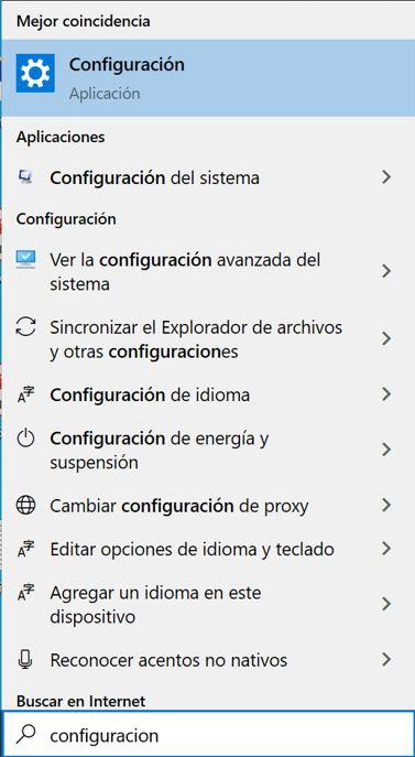 configuracion configuracion