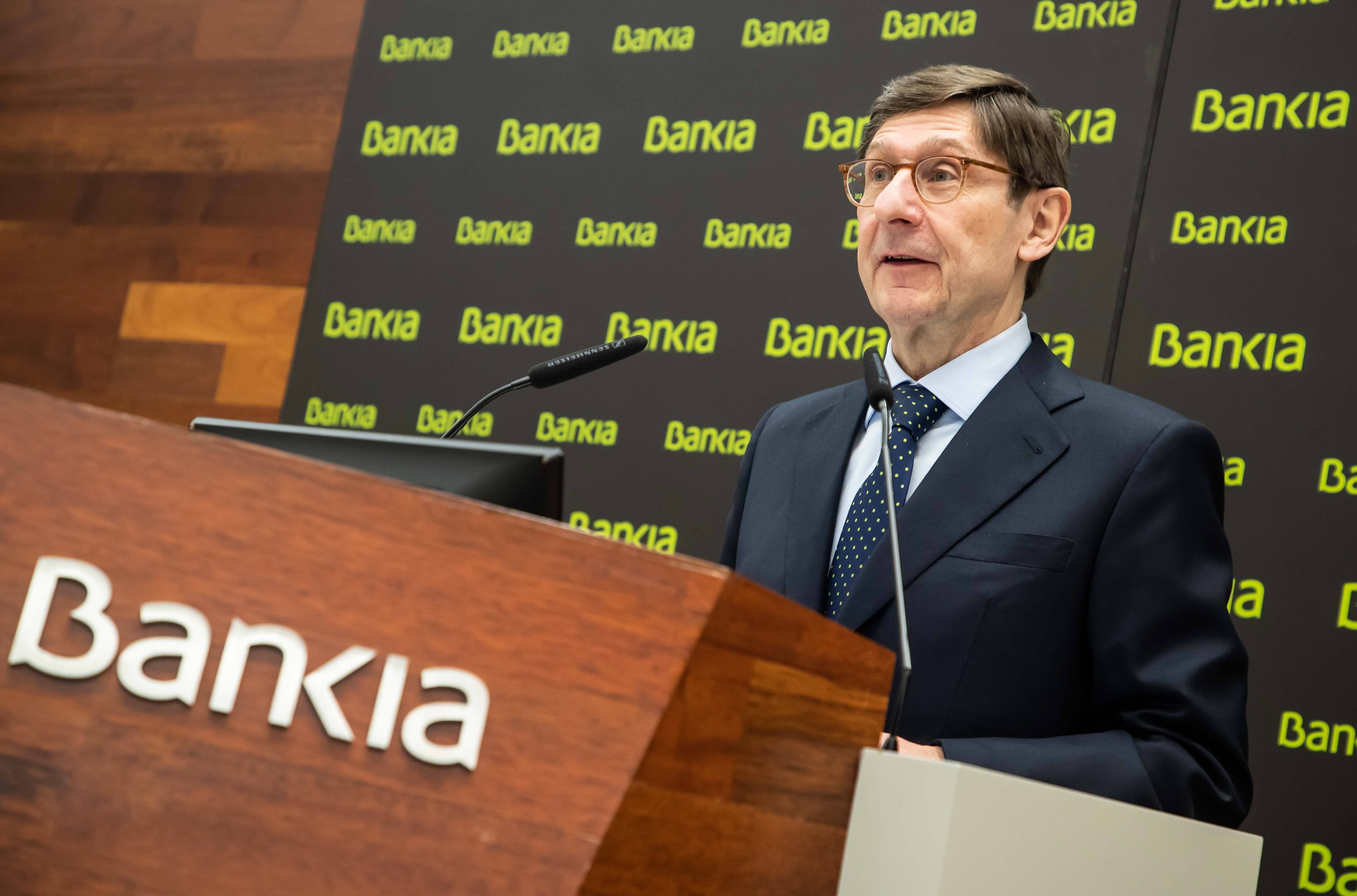 El presidente de Bankia, José Ignacio Goirigolzarri, en su última presentación de resultados