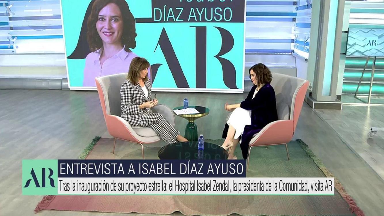 Ayuso en 'El Programa de Ana Rosa' defendiendo la necesidad del Hospital Isabel Zendal. Mediaset