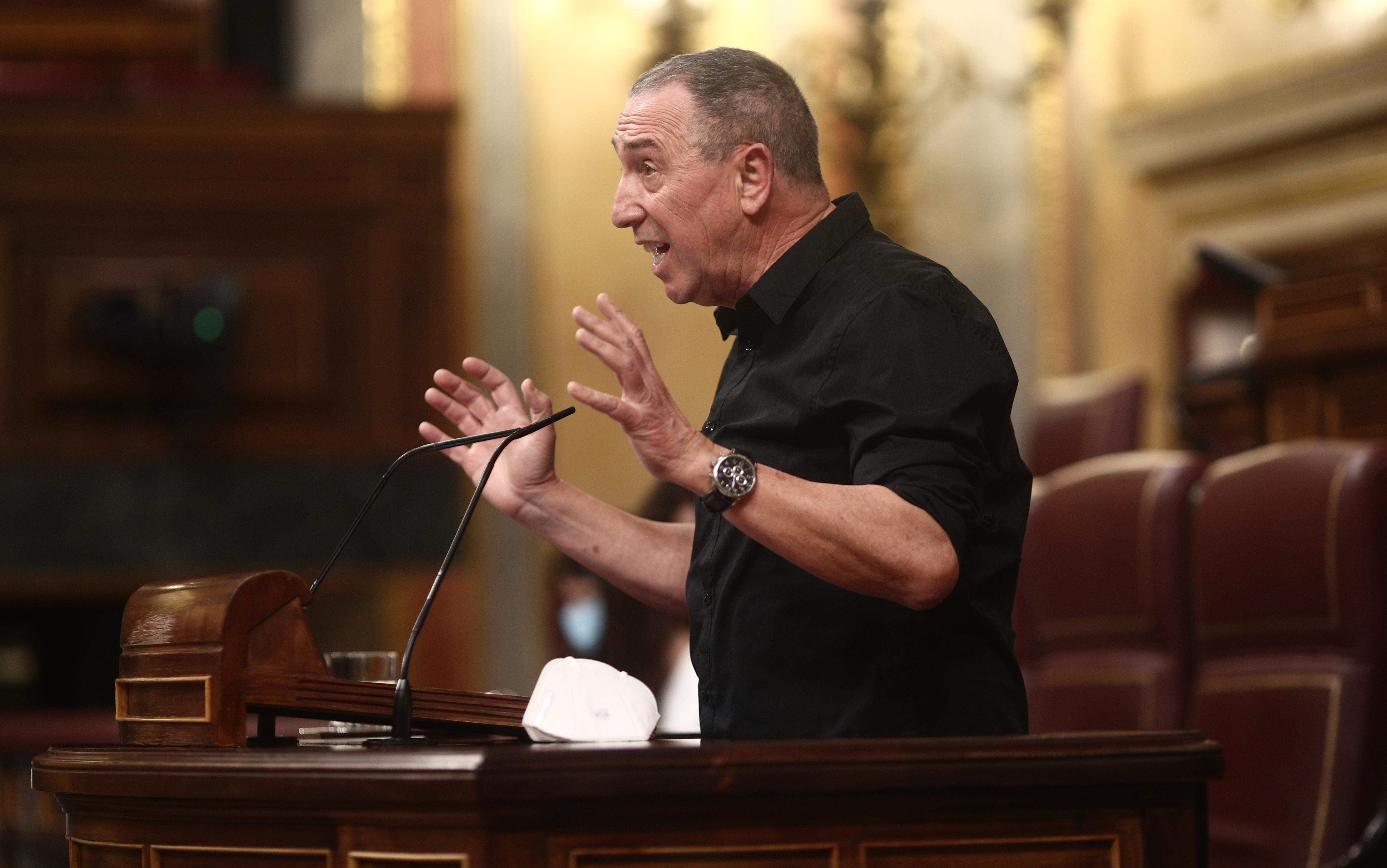 El diputado de Compromís, Joan Baldoví, en la sesión plenaria en el Congreso. EP