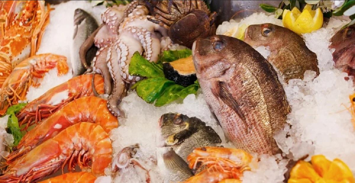 Mariscos y pescados variados. Fuente Pixabay