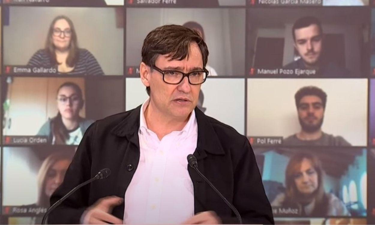 El candidato del PSC a la Presidencia de la Generalitat, Salvador Illa