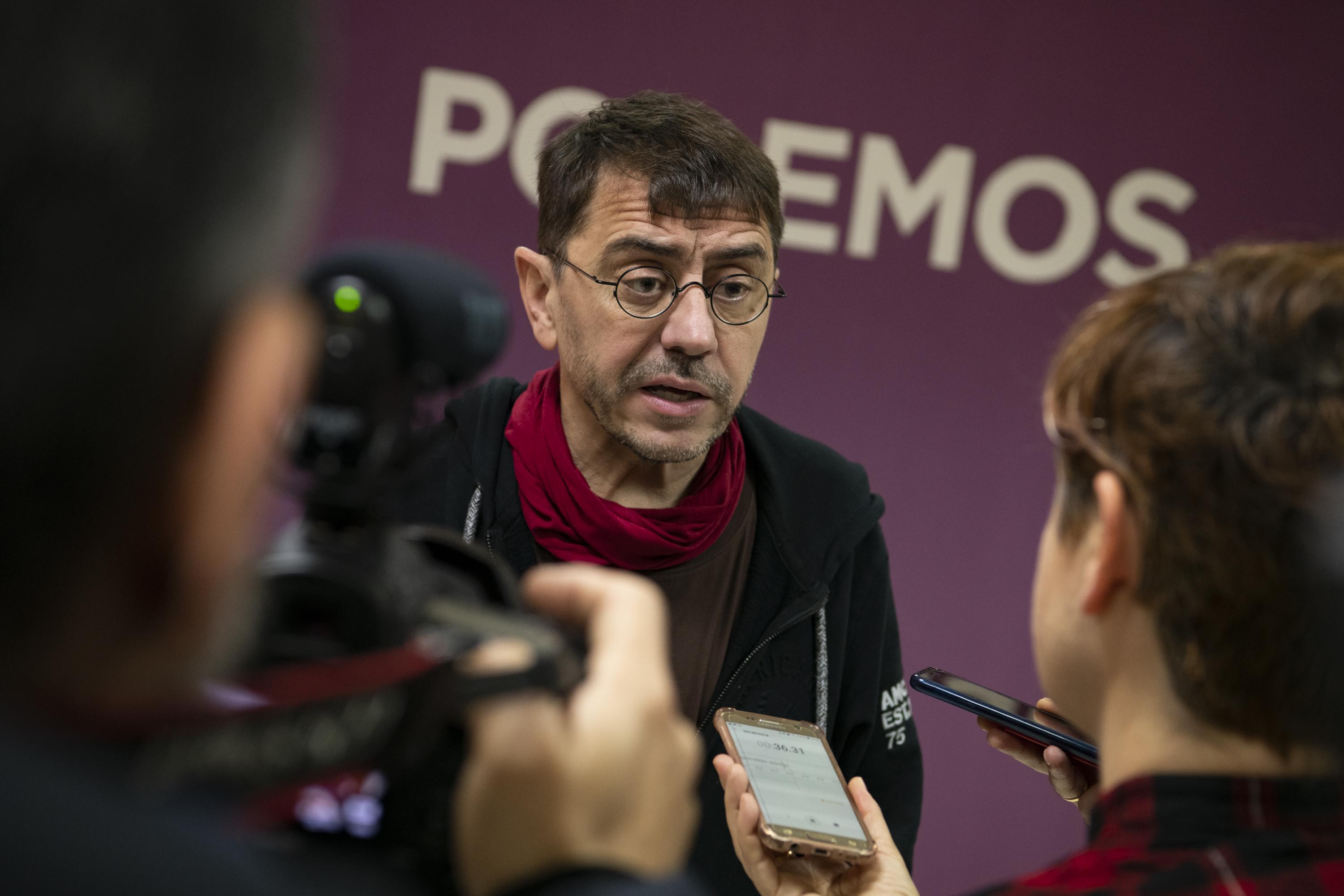 Juan Carlos Monedero en la inauguración de la sede de Podemos en Ciudad Real. EP