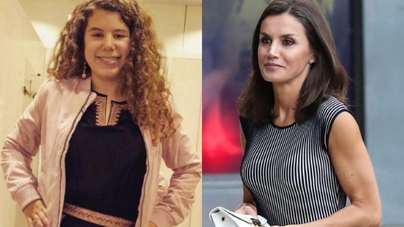 Carla Vigo Ortiz y la reina Letizia.