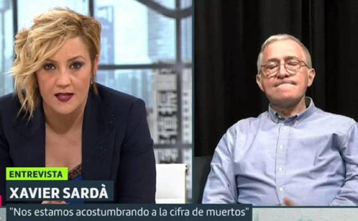 Xavier Sarda, en apuros por el dardo de Cristina Pardo en directo. Liarla Pardo