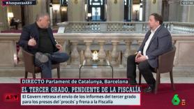 Antonio García Ferreras entrevista a Oriol Junqueras en el Parlament. LaSexta