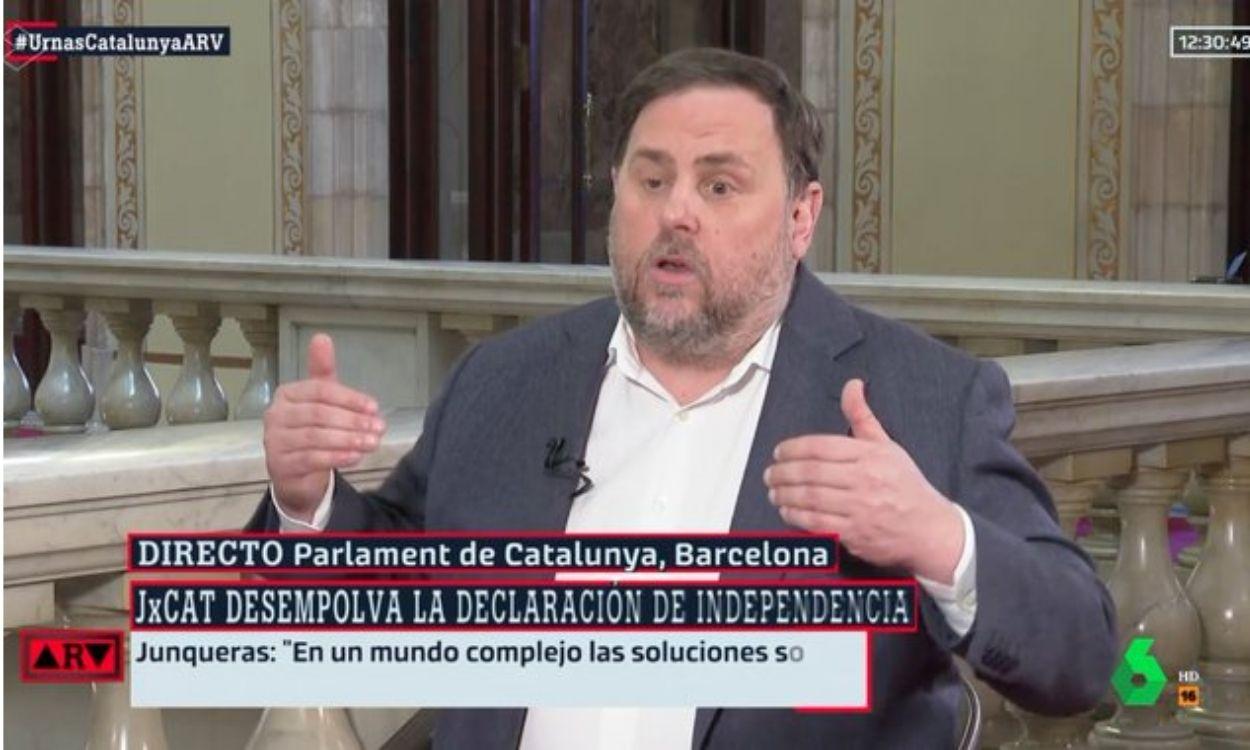 Oriol Junqueras, entrevistado por Ferreras en Al Rojo Vivo