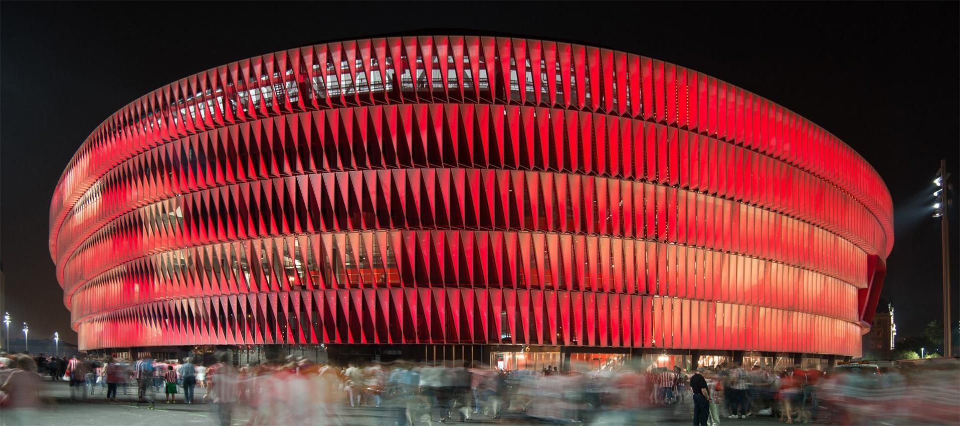 Vista exterior del estadio de San Mamés. Fuente: Web oficial del Athletic Club de Bilbao.