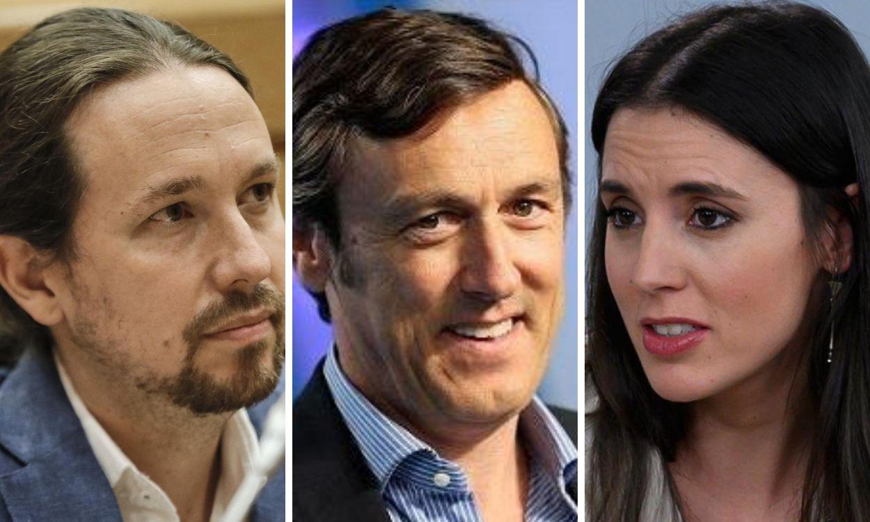 Pablo Iglesias, Rafael Hernando e Irene Montero