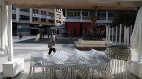 Una terraza cerrada en Málaga. Europa Press