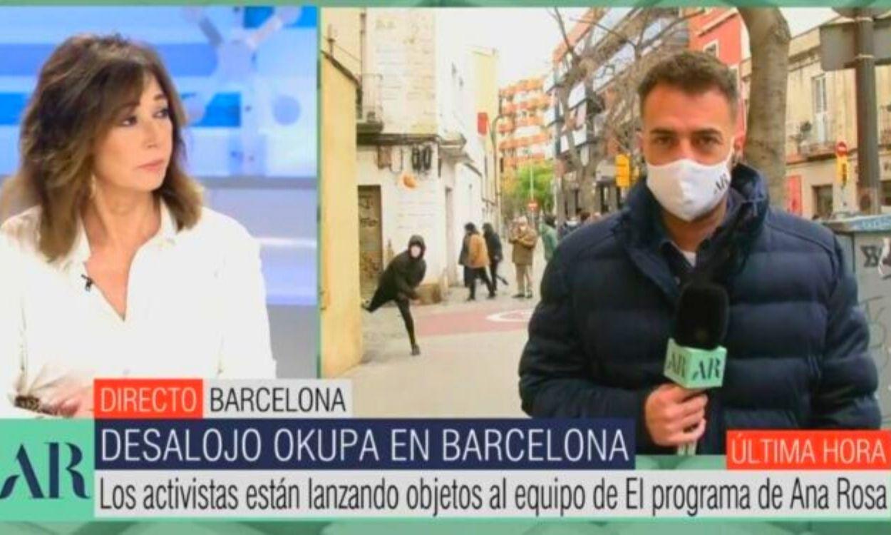 Periodista increpado en Barcelona, 'El Programa de Ana Rosa'.